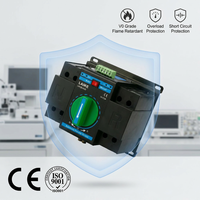 Commutateur de transfert automatique (ATS) IEC 60947-6-1 2P 63A 220V pour générateur, système solaire photovoltaïque, monophasé, double alimentation