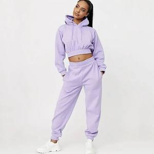 RUIQUWIN Simple Conjunto Deportivo de Moda Mujer Fleece Casual Cordón Sudadera con Capucha Pantalón Traje - Product Image 3