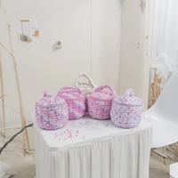Nouvelle Trousse de Toilette de Voyage Ronde Dégradée Style Ins pour Femme, Douce et Moelleuse, en Nylon avec Fermeture Éclair Bidirectionnelle