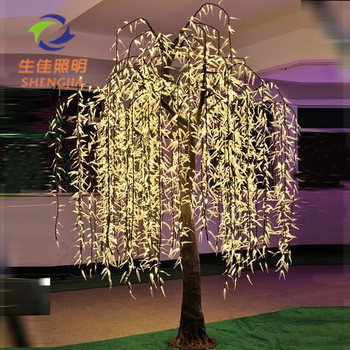 Wholesale Shengjia Professional Outdoor Artificial RGB LED IP65 Waterproof Christmas Weeping Willow Tree with 24V-230V & CRI 95