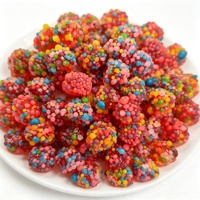 Bonbons Gélifiés Croquants aux Perles Colorées Saveur Fruitée, Emballage en Sachet, Fabrication OEM Chinoise