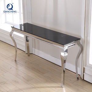 2026 Nouveau design Table console en verre noir - Product Image 1