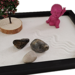 Mini ensemble cadeau de jardin de roche japonaise, décoration de bureau de maison, <span class=keywords><strong>Kit</strong></span> de sable de jardin Zen - Product Image 5