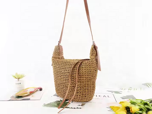 Sac de plage décontracté pour femmes en forme de boulettes tressées pour les vacances d'été, fermeture éclair, sac de voyage bohème portable - Product Image 3