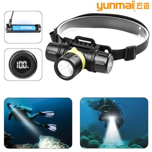 Linterna frontal de buceo XHP70 LED recargable con pantalla digital para uso profesional en aguas profundas - Product Image 4