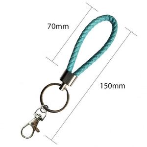 Hot Colorful Leather Woven Car Key <b>Ring</b> Personalized Customization Woven Leather Key Chain Couple Car Keychain - Product Image 6
