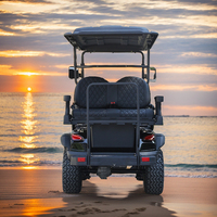 Voiturette de golf électrique 4 places d'usine OEM avec batterie au lithium, forte puissance, navigation GPS, longue autonomie, idéale pour la plage