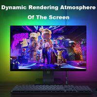 Tira de Luces LED RGBIC WS2812B, Retroiluminación USB para Monitor de PC con Sincronización de Pantalla, Modo Música, Cinta LED Direccionable para Decoración de Salas de Juego