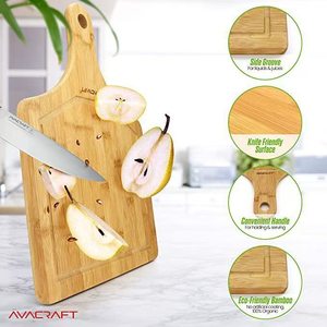 Planche à découper tout-en-un en bambou, 9 pouces carrées, pour pain, gâteaux, pizza, usage domestique - Product Image 3