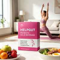 Boisson solide probiotique HelpGut avec 7 souches de prébiotiques d'inuline de haricot blanc OEM pour la santé intestinale