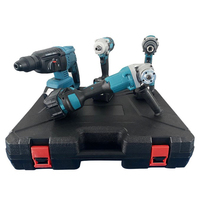 Jeu de clés électriques sans fil 4 en 1 pour chantier de construction, y compris meuleuse d'angle et marteau OEM personnalisable