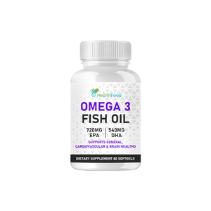 High Quality Omega 3 Fish Oil Softgels with Total Fat Improves Brain Function Support Emental Health Softgels - Product Image 1