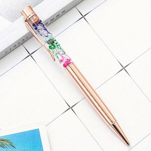 Stylo bille créatif DIY à fleurs séchées et spécimens végétaux, style japonais et coréen, à base d'huile, pour la création de boules de fleurs - Product Image 6