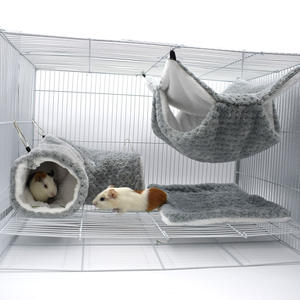 Şeker Glider Çift Katmanlı Flanel Yeniden Kullanılabilir Polyester Hamak Gelincik Hamster Gine Domuzu Gizli Tünel Yuva Küçük Evcil Hayvan Matı - Product Image 2