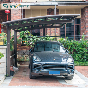 Abri de voiture moderne en polycarbonate à haute transparence, écologique, à <span class=keywords><strong>pente</strong></span> unique, avec toit pare-soleil - Product Image 5