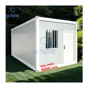 Modern 20Ft Ready Made Portable Temporary Site Office Self Prefabricated Prefab Tiny Detachable Container House Ready To Ship