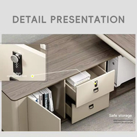 Meubles commerciaux de luxe de haute qualité, design moderne, ensemble de bureau de direction, bureau de travail pour manager, PDG, patron, table de travail de bureau