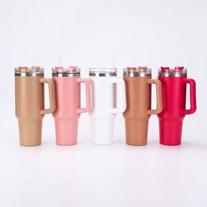 Vaso Térmico Portátil de Acero Inoxidable 304 de 40oz con Asa, Aislamiento al Vacío, para Coche y Exteriores, con Popote, para Hielo, de Primera Generación, Transfronterizo - Product Image 3