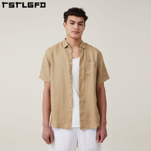 Camisas de Verano <span class=keywords><strong>Sostenibles</strong></span> para Hombre 2025, Rayadas, Urbanas, Protección Solar, Secado Rápido, Talla Grande, Blusas Casuales de Algodón <span class=keywords><strong>y</strong></span> Lino - Product Image 6