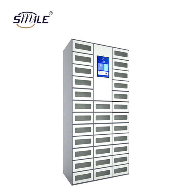 SMILE Customized Steel Electronic Smart Lock Cell Phone Charging Station Storage Cabinets