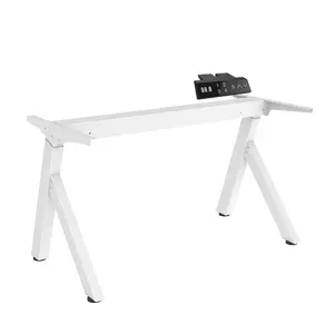 Metal Computer Height Adjustable Desk Frame Motorized Sit Standing 2 Motor Desk Frame Office