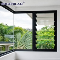 Ventanas de Aluminio Francesas Rogenilan, Tipo Persiana, de Piso a Techo, con Doble Vidrio Aislante y Ajustables