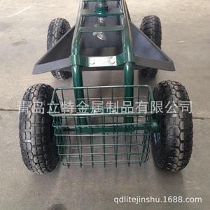 Qingdao Lite Metal Garden Chair <b>Cart</b> TC4501D 4 Wheels Portable <b>Tool</b> Seat <b>For</b> Outdoor Use - Product Image 4