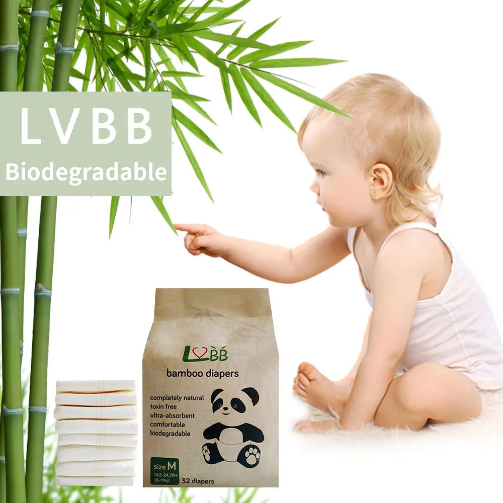 Pañales desechables de fibra de bambú para recién nacidos, calidad superior, OEM, en stock