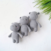 Nouveau gros Safari Jungle tricoté à la main gros et mignon bébé confort Crochet animaux jouets bébé en peluche Crochet jouets