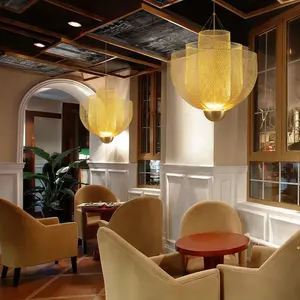 JYLIGHTING 이탈리아 디자인 호텔 로비 철사 펀던트 빛 대중음식점 북유럽 펀던트 빛 현대