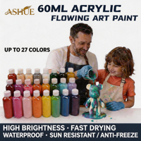 Peinture acrylique professionnelle pour l'art fluide, séchage rapide, haute brillance, effet cellulaire pour sculpture d'ours et décoration intérieure