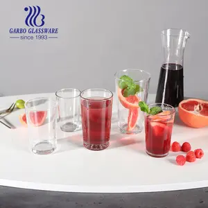 Стеклянный стакан Highball, прозрачные стаканы, стаканы для питья воды, 16 унций, стеклянные чашки, набор стаканов для напитков, для отеля, для домашнего использования