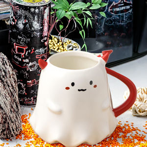 Mug en céramique jetable créatif de style dessin animé, elfe, couleur et logo personnalisés, capacité de 401 à 500 ml, compatible micro-ondes et lave-vaisselle - Product Image 3