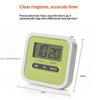 Temporizador Digital de Cocina con Pantalla LCD Grande, Cuenta Regresiva/Ascendente, de Plástico Ecológico, para Cocina, Laboratorio, Estudiantes, con Batería AAA, 99min