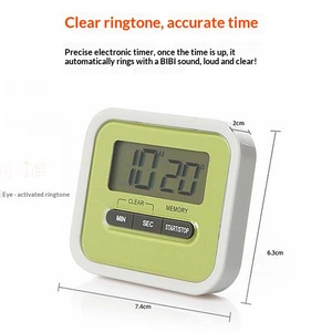 Temporizador Digital de Cocina con Pantalla LCD Grande, <span class=keywords><strong>Cuenta</strong></span> Regresiva/Ascendente, de Plástico Ecológico, para Cocina, Laboratorio, Estudiantes, con Batería AAA, 99min - Product Image 2