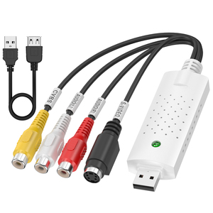 Carte de capture audio-<span class=keywords><strong>vidéo</strong></span> NTSC/PAL 720P RCA vers USB avec prise <span class=keywords><strong>en</strong></span> charge <span class=keywords><strong>MP4</strong></span> pour diffusion <span class=keywords><strong>en</strong></span> direct, jeux, utilisation sur ordinateur portable et câble d'extension USB - Product Image 1
