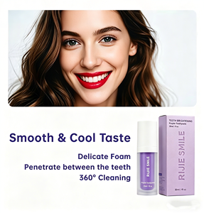 <span class=keywords><strong>Dentifrice</strong></span> blanchissant <span class=keywords><strong>violet</strong></span> RIJIE SMILE format voyage 30ml avec logo personnalisé pour l'élimination des taches et l'éclaircissement chimique des dents - Product Image 6