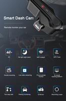 Caméra de tableau de bord 4G avec vision nocturne IR à l'intérieur d'Android WiFi GPS Tracking Dual Car DVR Camera Live View Support fleet management
