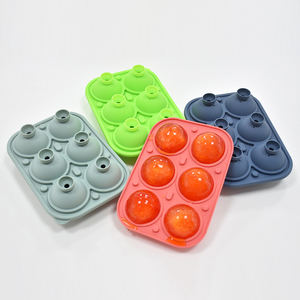 Juego de moldes de silicona de grado alimenticio para bolas de hielo, sin BPA, reutilizables, para hacer cubitos de hielo, herramientas para helados, opciones multicolor. - Product Image 5
