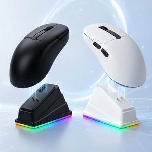 เมาส์เกมมิ่งไร้สาย OEM 800 1600 2400 DPI RGB Backlit ชาร์จซ้ำได้ น้ำหนักเบา เงียบ สำหรับแล็ปท็อปและเกมเมอร์ - Product Image 1