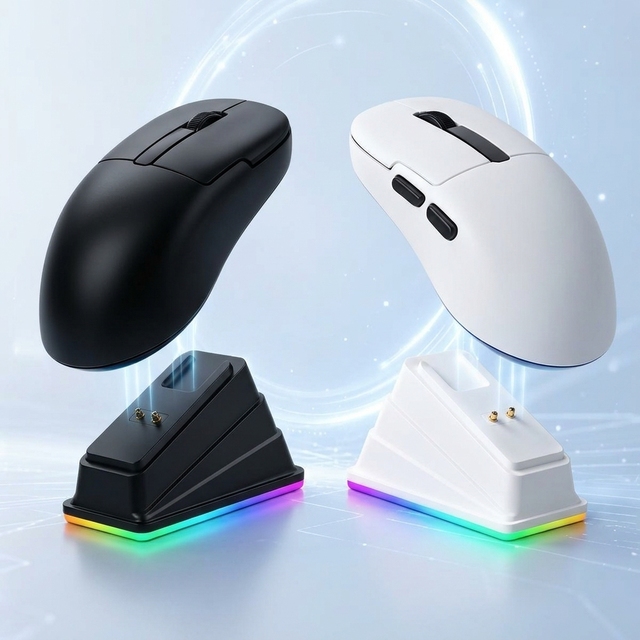 OEM Wireless Gaming Mouse 800 1600 2400 DPI RGB Backlit Rechargeable Lightweight Silent Gaming Mouse for Laptop Gamer