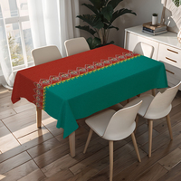 Nappe carrée vert clair RNPT, écologique, lavable, pour jardin, terrasse, nappe rectangulaire