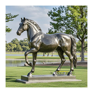 Escultura de Caballo de <span class=keywords><strong>Bronce</strong></span> de Tamaño Real, Elegante Caballo de <span class=keywords><strong>Bronce</strong></span> para Jardín, Estatua de Caballo de Metal Artesanal - Product Image 5