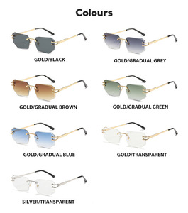 2025 טרנדי uv400 נשים משקפיים יוקרה חדש מסגרת קטנה משקפי שמש מתכת משקפי שמש - Product Image 6