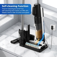 Aspirateur portable 5-en-1 sans fil pour maison et voiture, moteur sans balais, filtre HEPA, auto-nettoyant, écran LED
