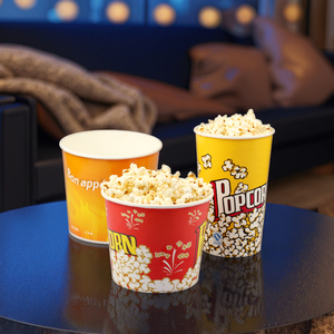 Biểu Tượng Tùy Chỉnh Công Suất Lớn Bỏng Ngô Bồn Tắm Dùng Một Lần Bao Bì Giấy Hộp Gà Takeaway Thức Ăn Nhanh Container Bỏng Ngô Xô - Product Image 1