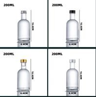Botol anggur wiski kecil kosong 200ml botol minuman keras alkohol kaca Mini tutup sekrup