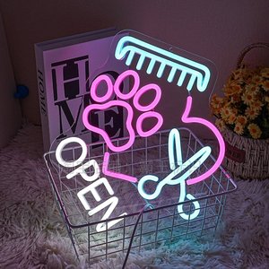 Letrero LED de Neón Personalizado para Barbería, Diseño de Tijeras y Peine, Luz de Neón para Decoración de Pared de Salón de Belleza o Tienda - Product Image 3