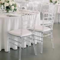 Chaises Chiavari transparentes empilables, faciles à transporter, démontables, pour fêtes, mariages, banquets, hôtels, événements