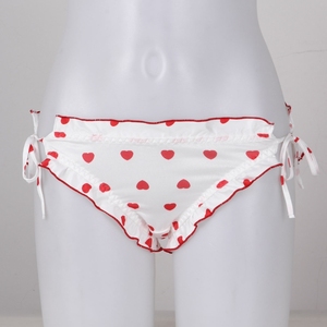 IEFiEL mujeres niñas Sexy lindo cereza corazones impreso algodón bragas ropa interior volante encaje auto lazo lado bragas japonesas - Product Image 2